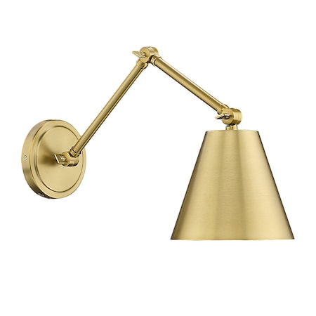 Z-Lite Regent Wall Sconce, 1-Light, 7.5 In.W x 26 In.L x 7.5 In.H, Modern Gold/Modern Gold 347S-MGLD